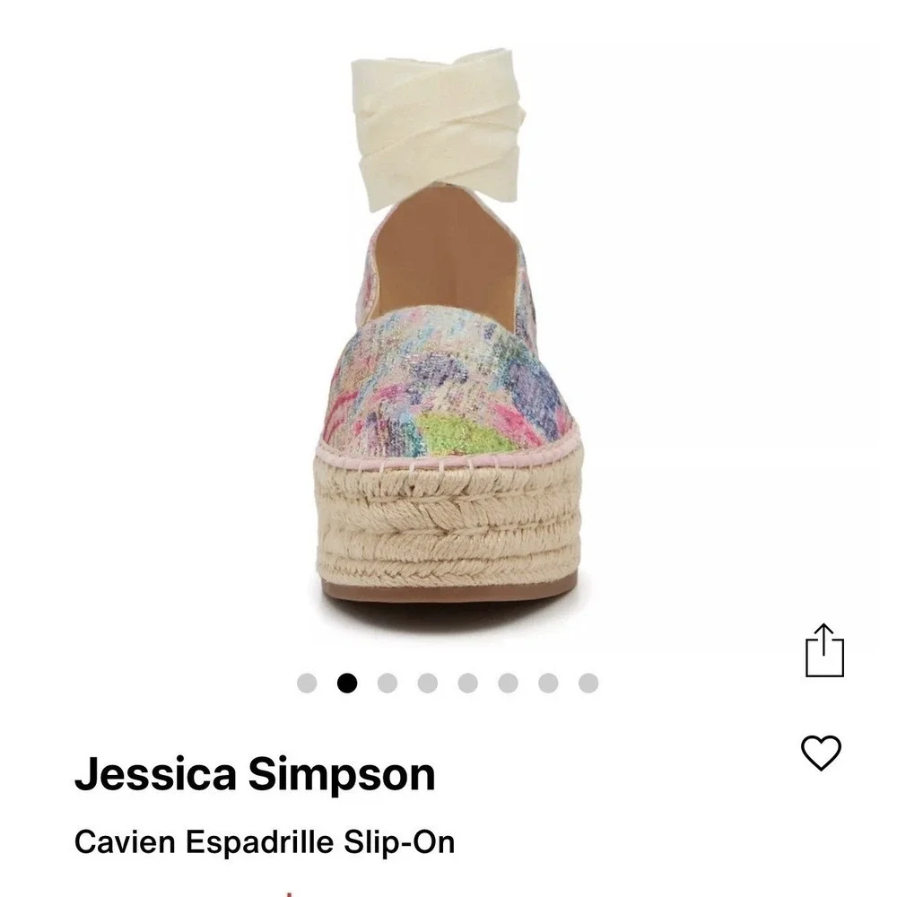 Jessica Simpson Cavien Espadrille Slip-On US Size 9.5 / EU 41 Multicolor Ankle